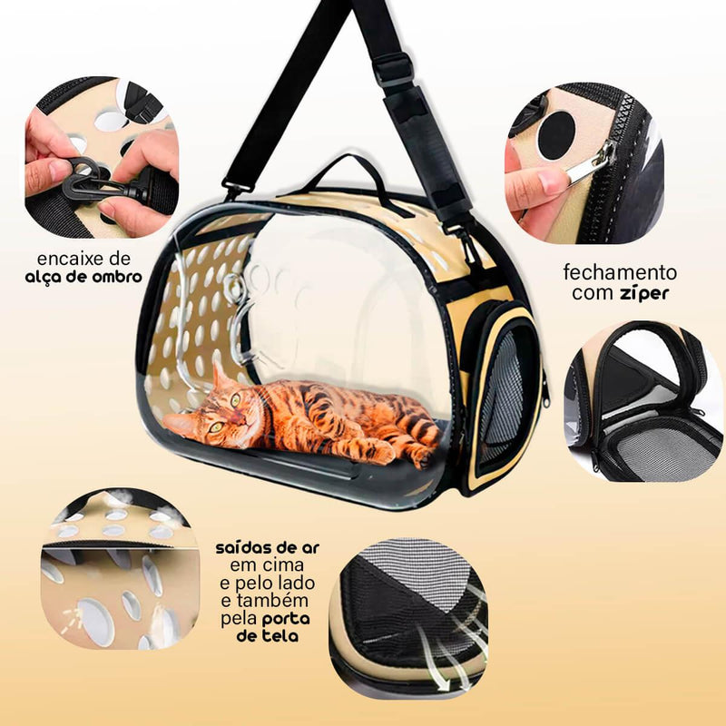 Bolsa Pet Lateral Transparente