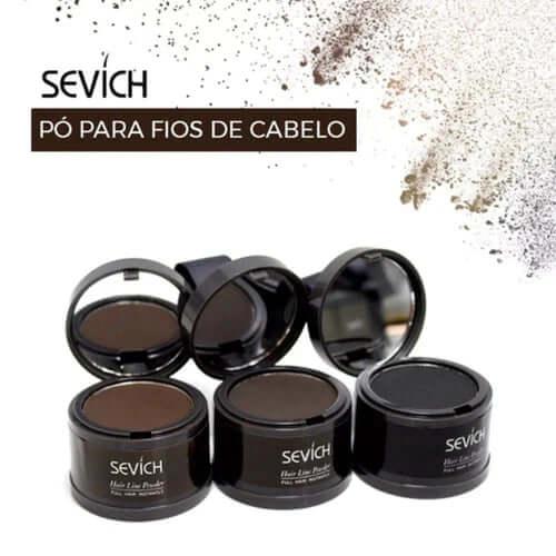 Pó Maquiagem p/ Cabelo a prova D'agua - SEVÍCH ✅