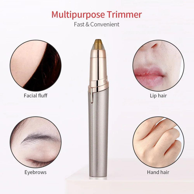 Electric Eyebrow Trimmer Mini Eyebrow Epilator Portable Facial Hair Shaver Lip Hair Nose Hair Removal Razor Women Trimmers