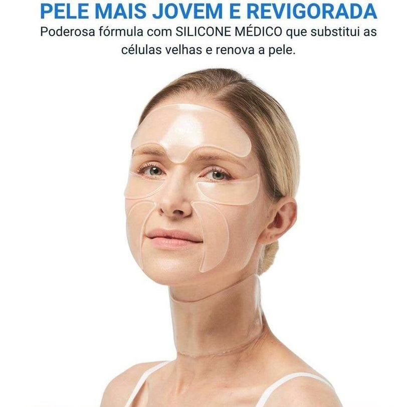 Silicone Rejuvenex™ - Adesivos Antirrugas Reutilizáveis.