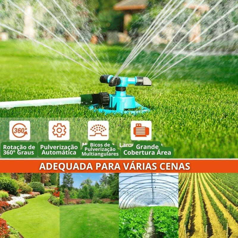 Aspersores Giratórios Automáticos 360° Com Pulverizador De 3 Braços - SpinGarden™